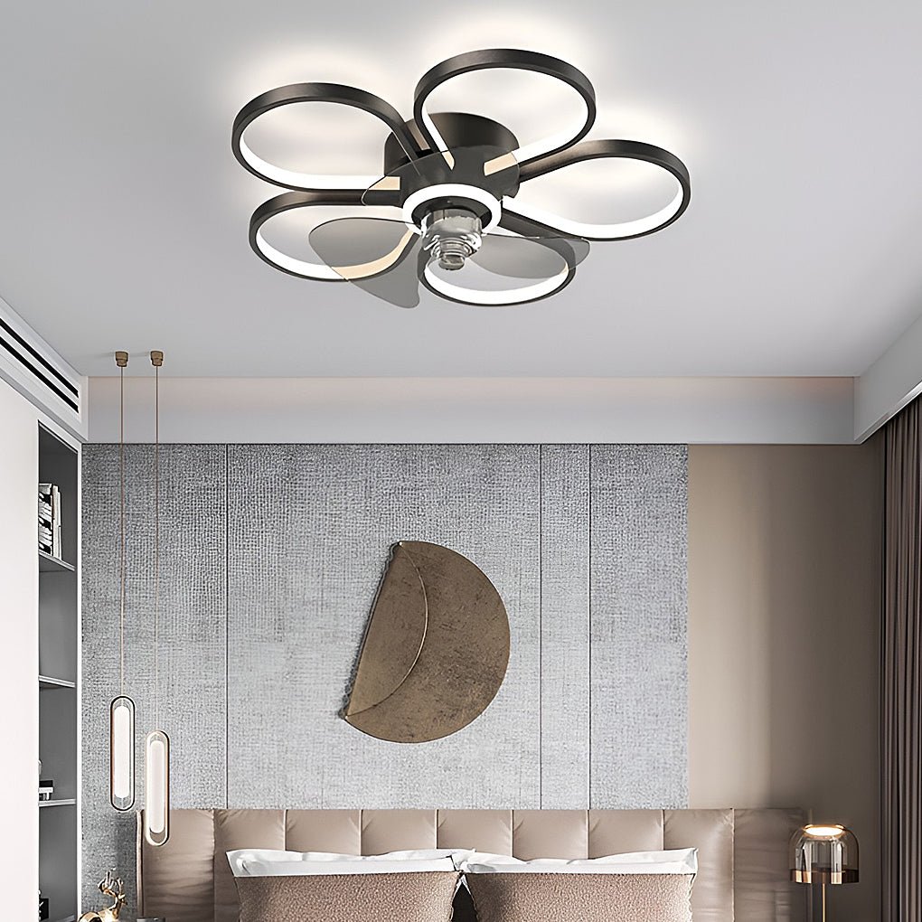 HEATHCOTE FLORAL INLAY LED CEILING FAN LIGHT