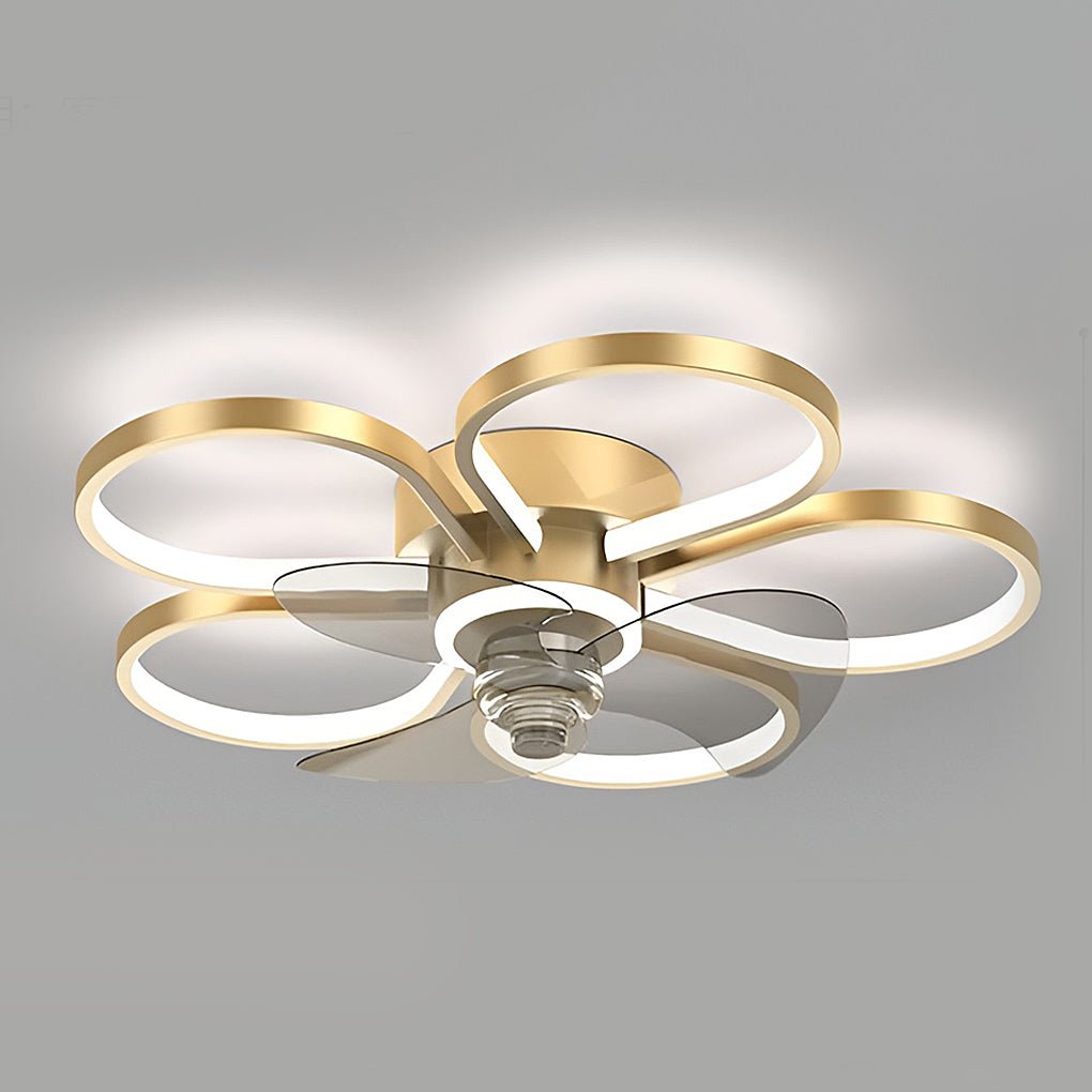 HEATHCOTE FLORAL INLAY LED CEILING FAN LIGHT