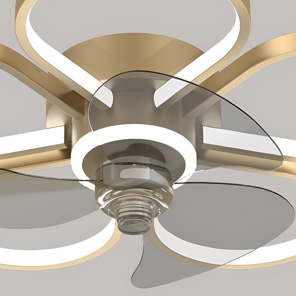 HEATHCOTE FLORAL INLAY LED CEILING FAN LIGHT