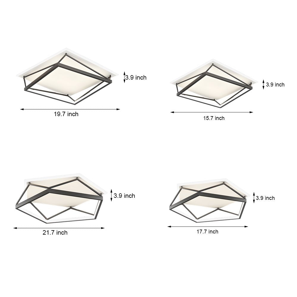 WINTHROP BLACK GEOMETRIC LED CEILING FIXTURE