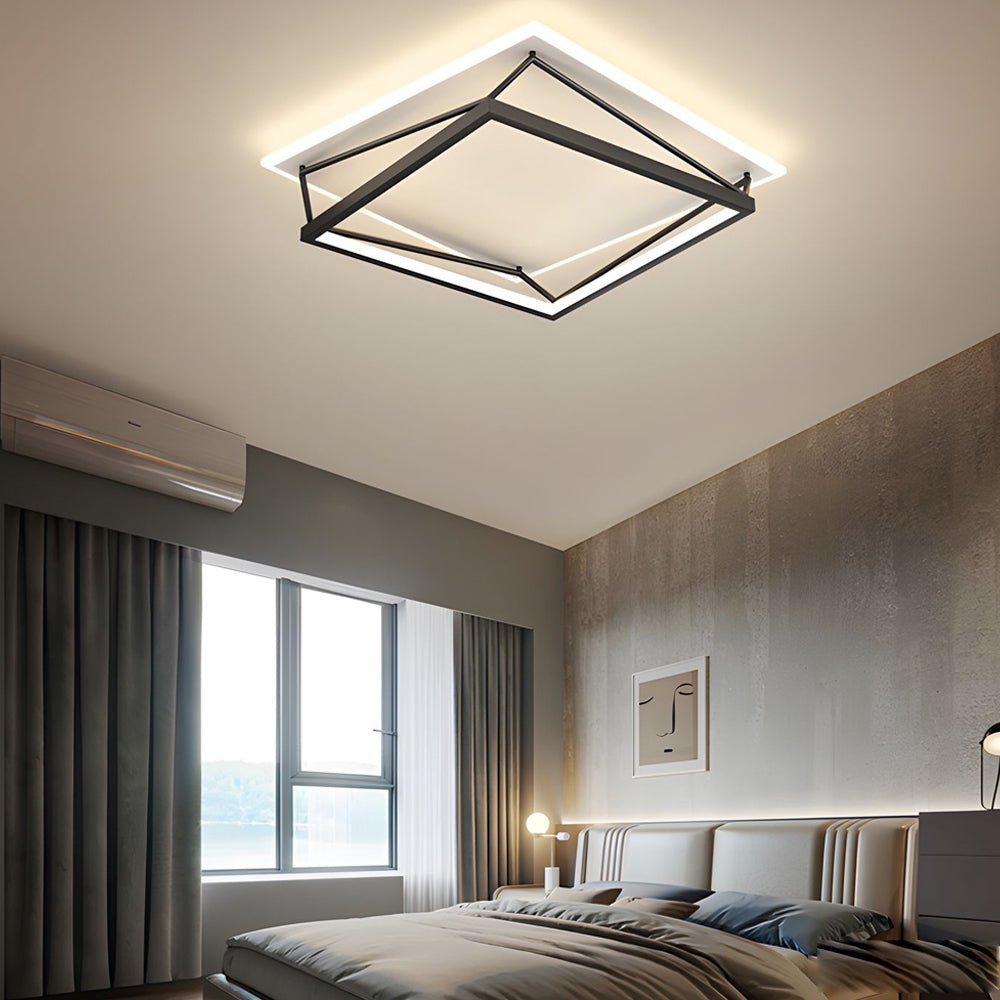WINTHROP BLACK GEOMETRIC LED CEILING FIXTURE