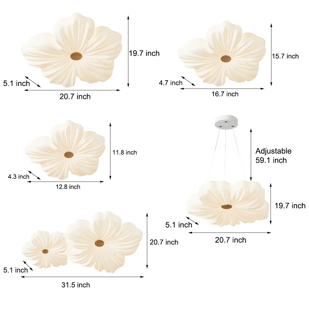 WINTERDALE ACRYLIC BLOOM CEILING LIGHT WITH LED DIMMING
