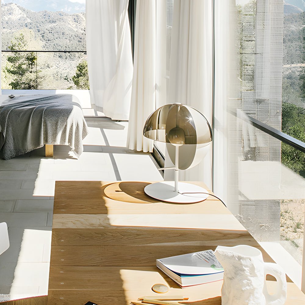 CHARLESTON AMBER ORB TABLE LUMINAIRE