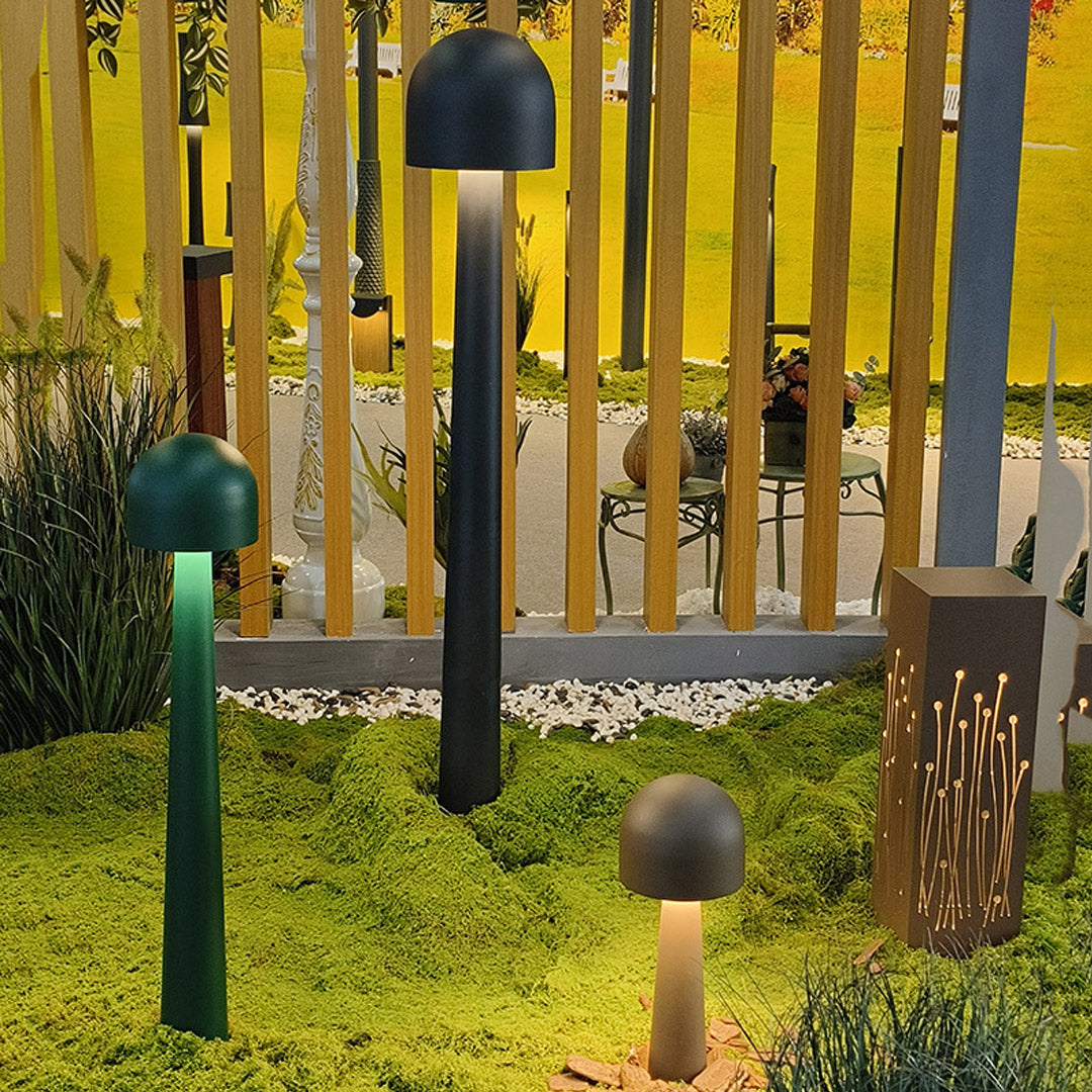 WINDSOR MUSHROOM GLOW GARDEN ILLUMINATOR, MODERN OUTDOOR WATER-RESISTANT LANDSCAPE LIGHT