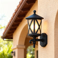 RAVENSTONE OUTDOOR BRASS WALL LANTERN, EUROPEAN INSPIRED WATER-RESISTANT DESIGN