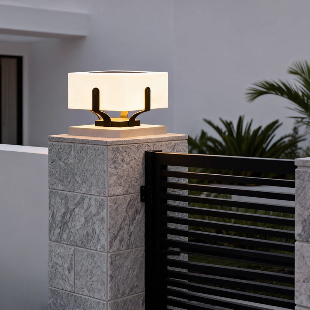 WINCHESTER SQUARE OUTDOOR LED PILLAR LIGHTING - MODERN WATER-RESISTANT DESIGN