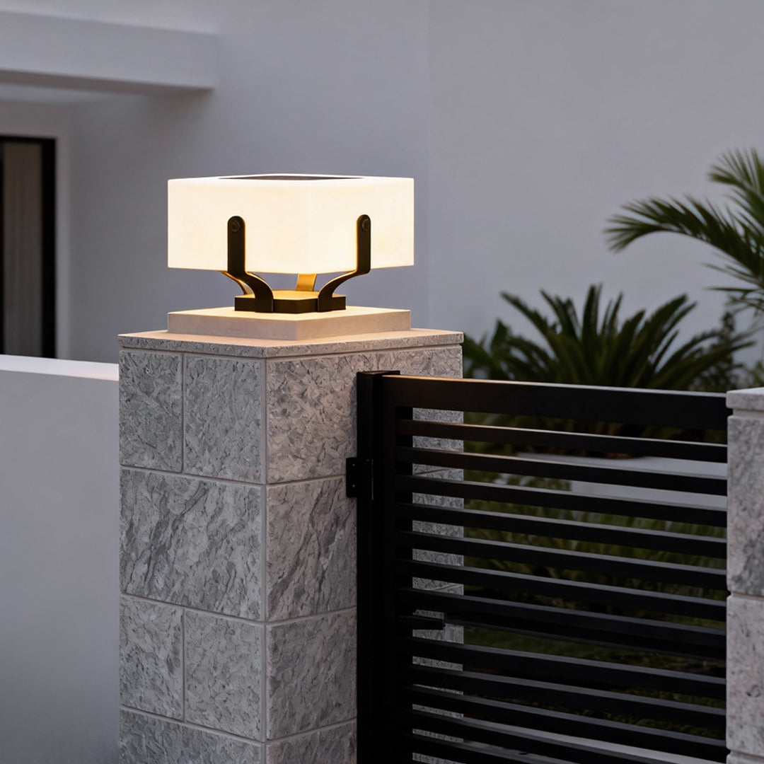 WINCHESTER SQUARE OUTDOOR LED PILLAR LIGHTING - MODERN WATER-RESISTANT DESIGN