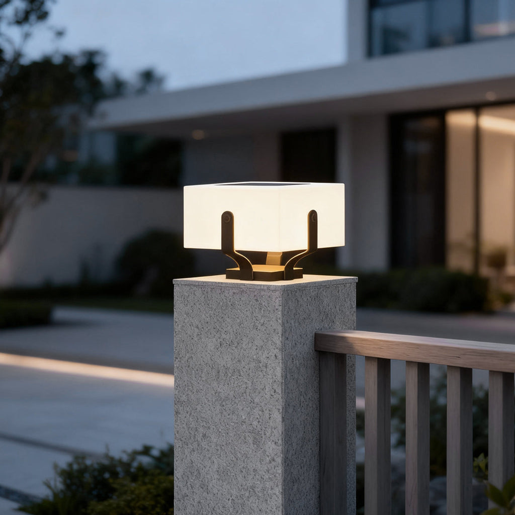WINCHESTER SQUARE OUTDOOR LED PILLAR LIGHTING - MODERN WATER-RESISTANT DESIGN