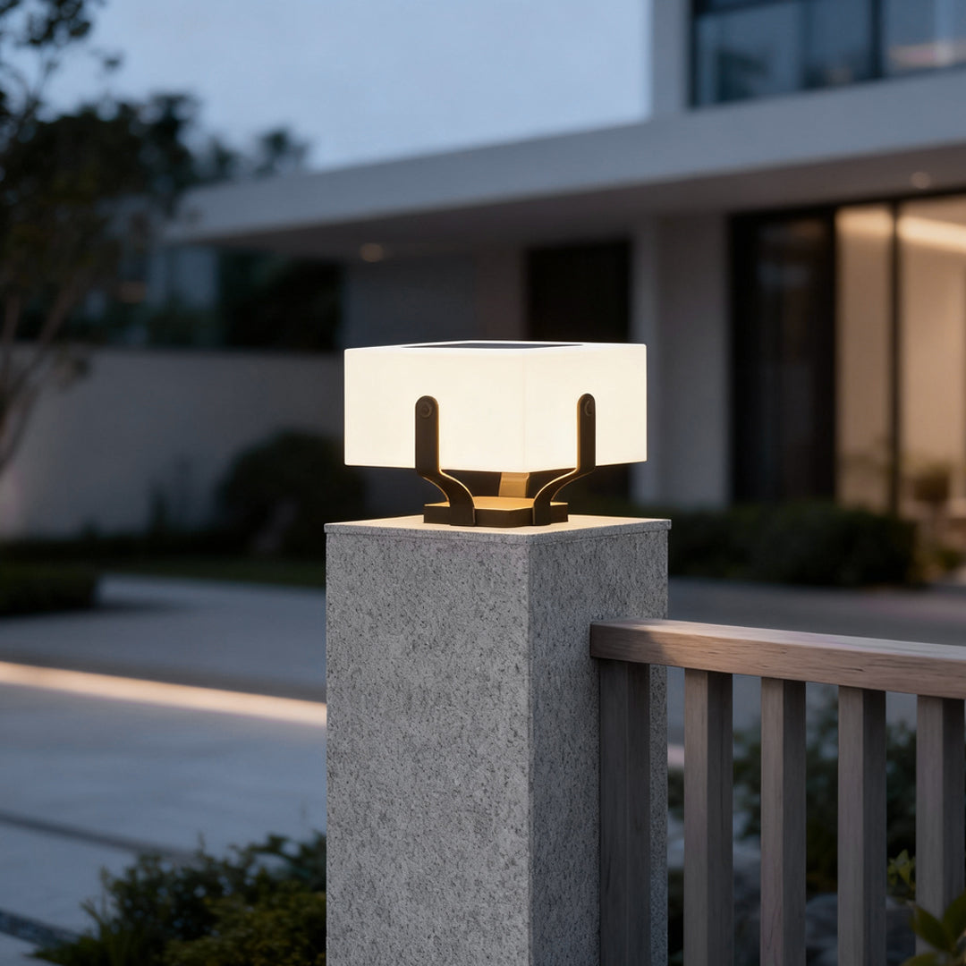 WINCHESTER SQUARE OUTDOOR LED PILLAR LIGHTING - MODERN WATER-RESISTANT DESIGN