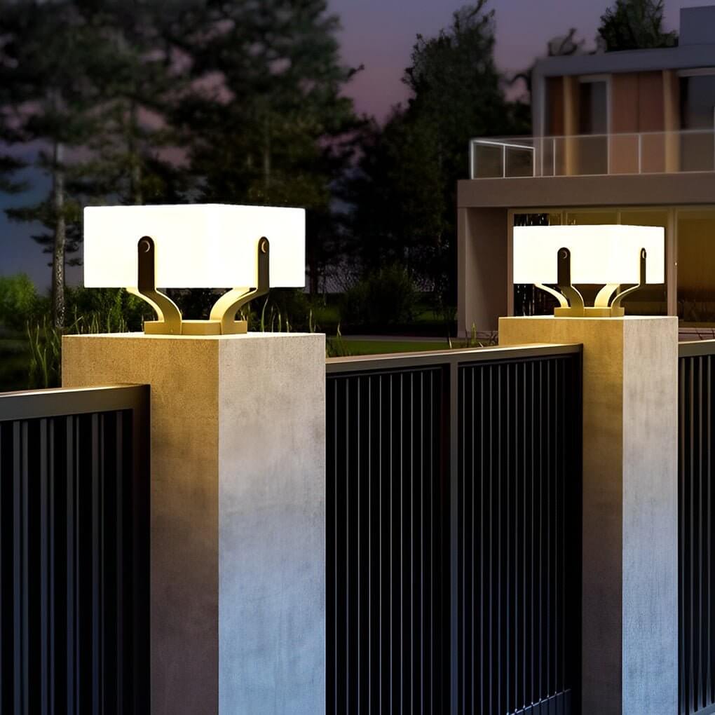 WINCHESTER SQUARE OUTDOOR LED PILLAR LIGHTING - MODERN WATER-RESISTANT DESIGN