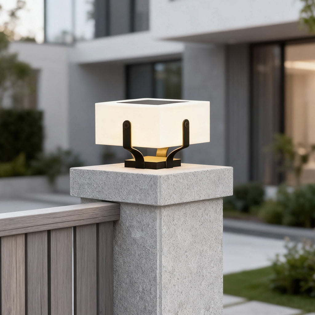 WINCHESTER SQUARE OUTDOOR LED PILLAR LIGHTING - MODERN WATER-RESISTANT DESIGN