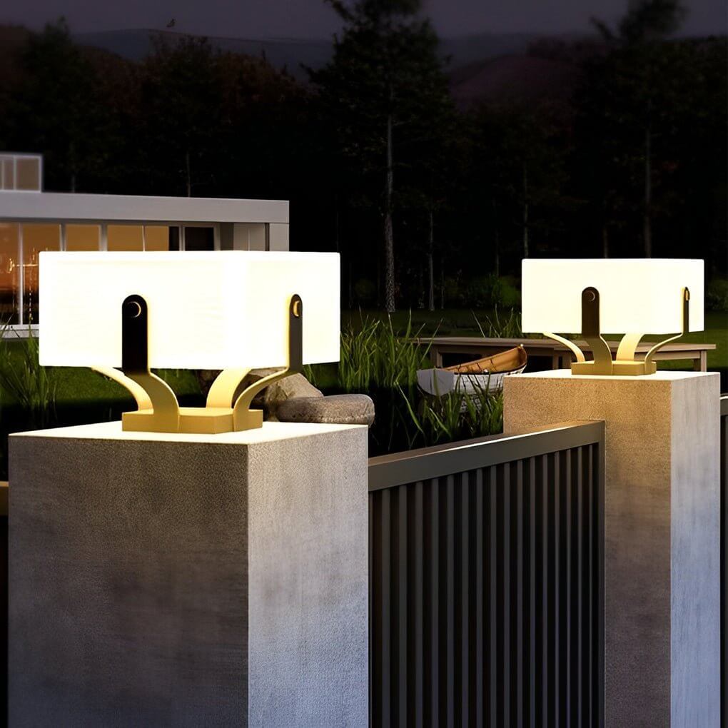 WINCHESTER SQUARE OUTDOOR LED PILLAR LIGHTING - MODERN WATER-RESISTANT DESIGN