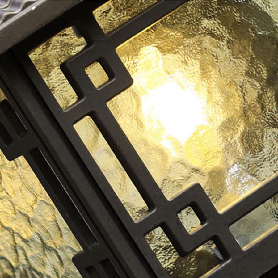 WINDSOR SOLAR GARDEN PILLAR LANTERN WITH WEATHERPROOF DESIGN