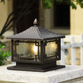 WINDSOR SOLAR GARDEN PILLAR LANTERN WITH WEATHERPROOF DESIGN