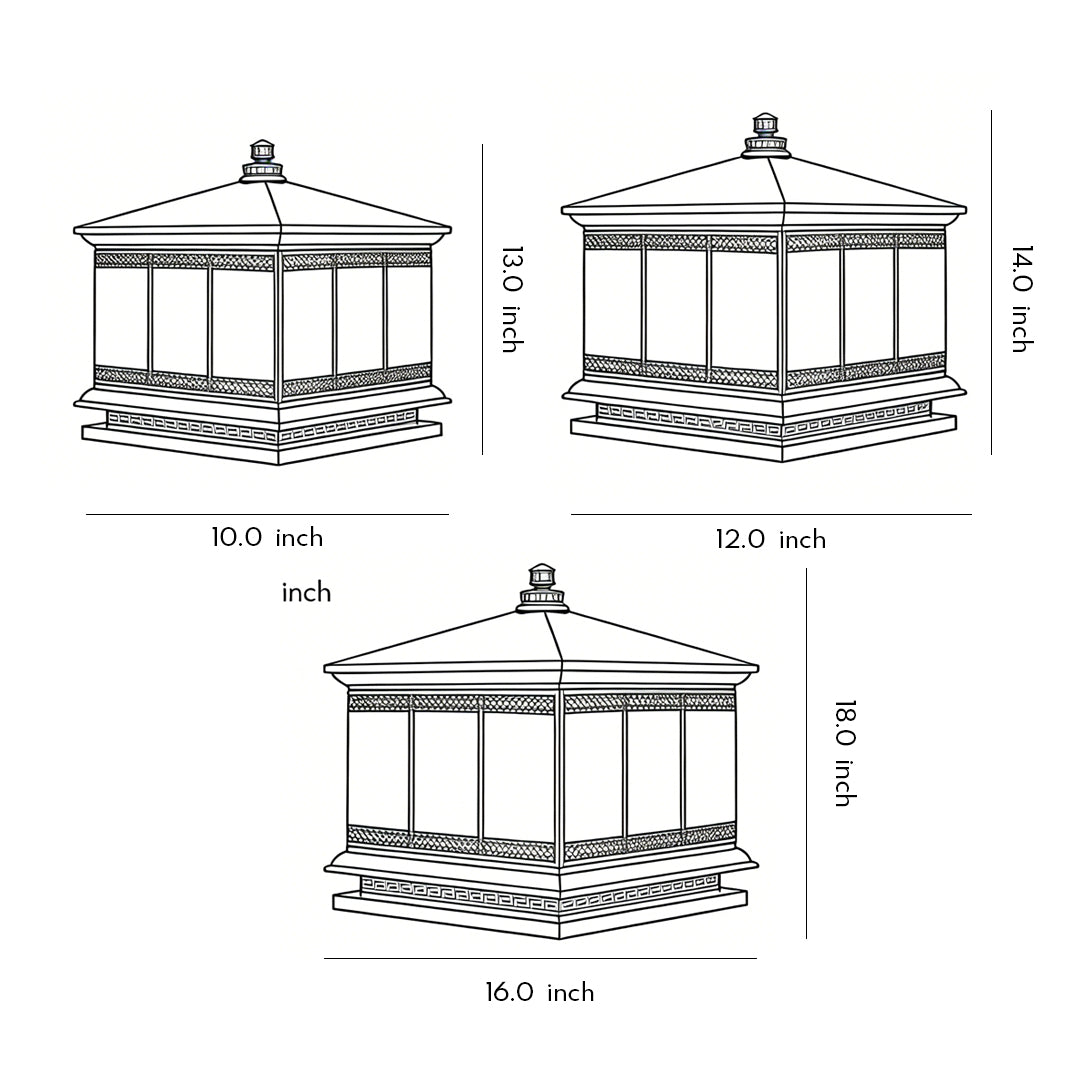WINTERBOURNE SOLAR-POWERED COPPER GATE LANTERN