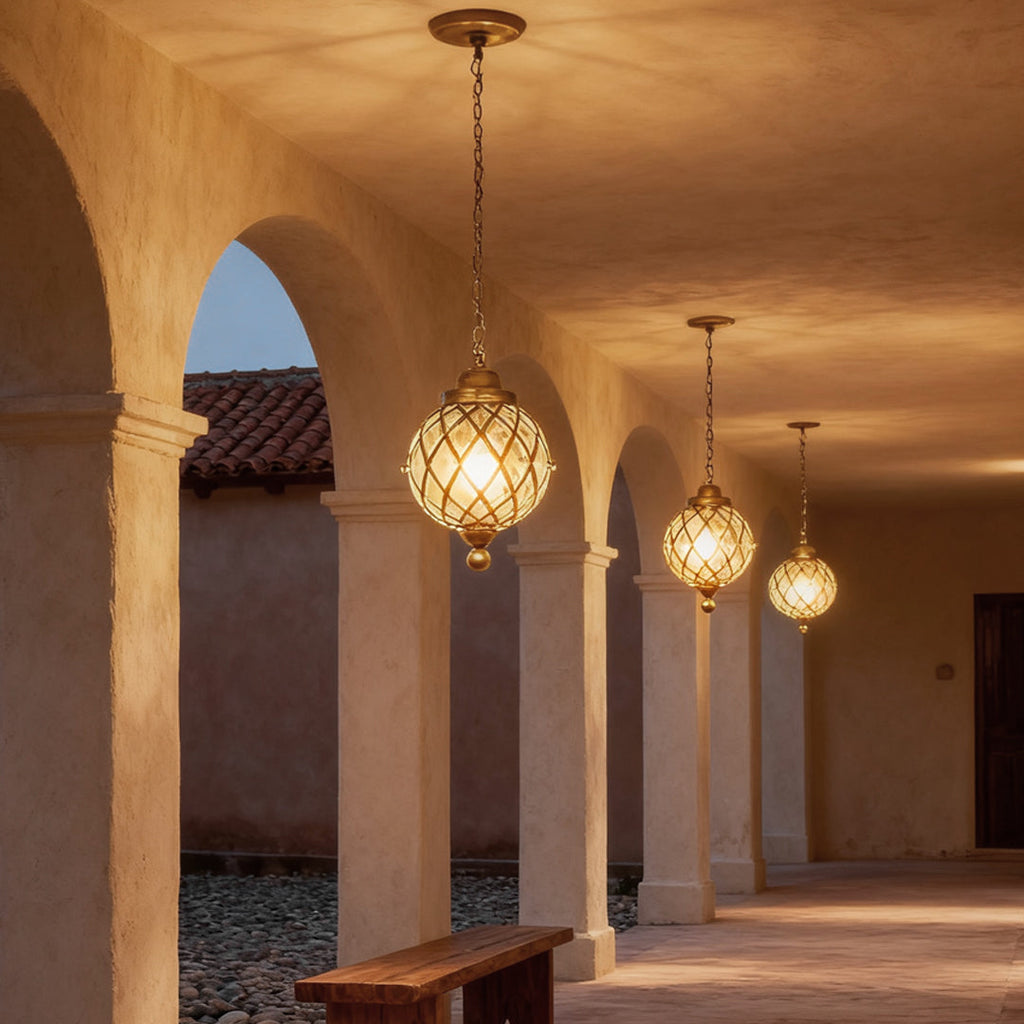 WHITBY ALUMINUM OUTDOOR GLOBE HANGING LIGHT