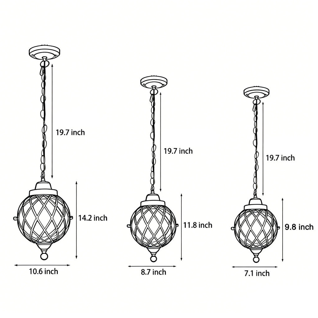 WHITBY ALUMINUM OUTDOOR GLOBE HANGING LIGHT