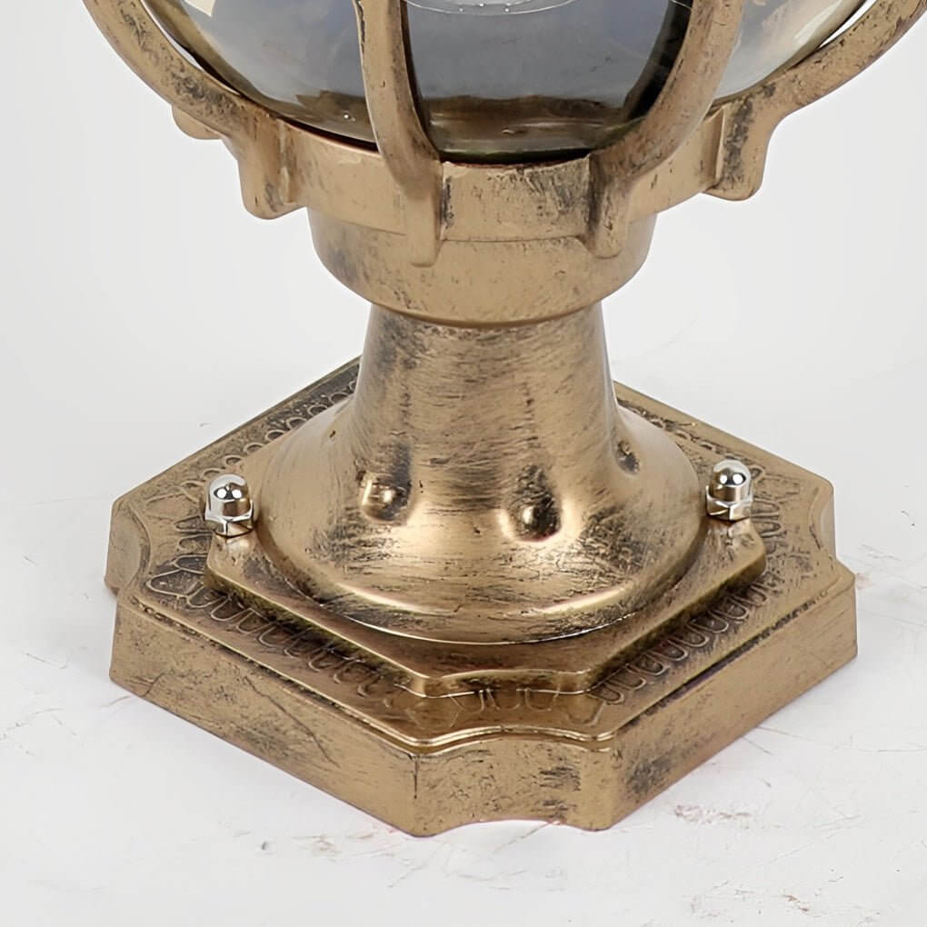 WINDSOR COPPER ORB FENCE LANTERN