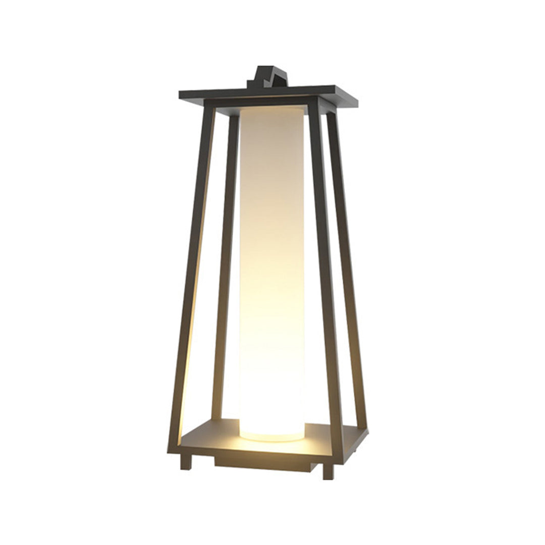 RAVENSCROFT WEATHERPROOF TAPERED IRON GARDEN LANTERNS WITH JAPANESE INSPIRATION AND LED ILLUMINATION
