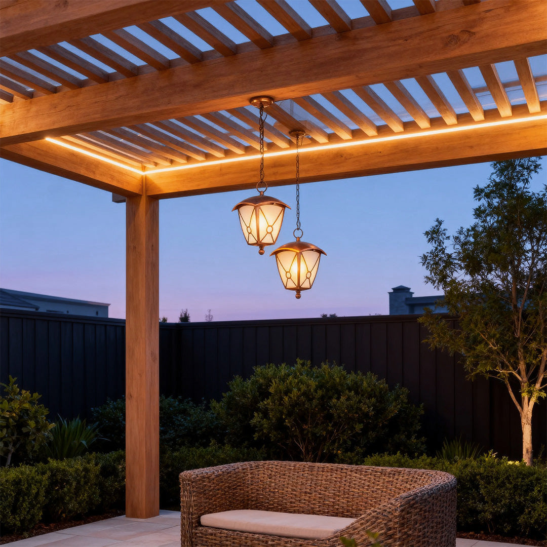 WINDSOR BLACK METAL OUTDOOR PENDANT LIGHTING