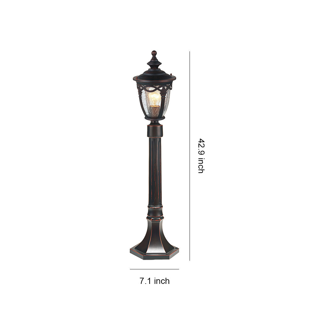 WINDSOR ALUMINUM GARDEN PATHWAY LANTERN WITH WEATHERPROOF DESIGN