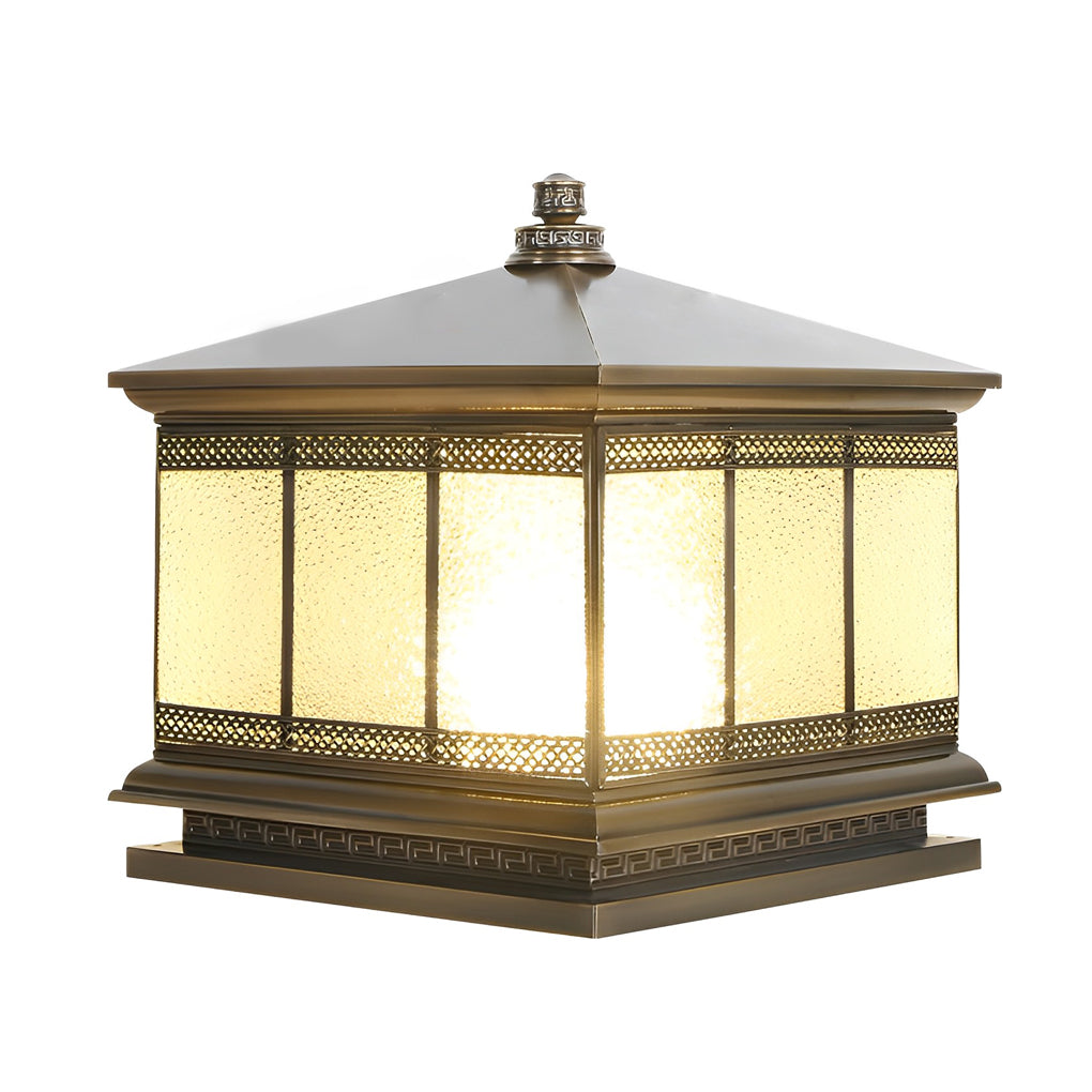 WINTERBOURNE SOLAR-POWERED COPPER GATE LANTERN