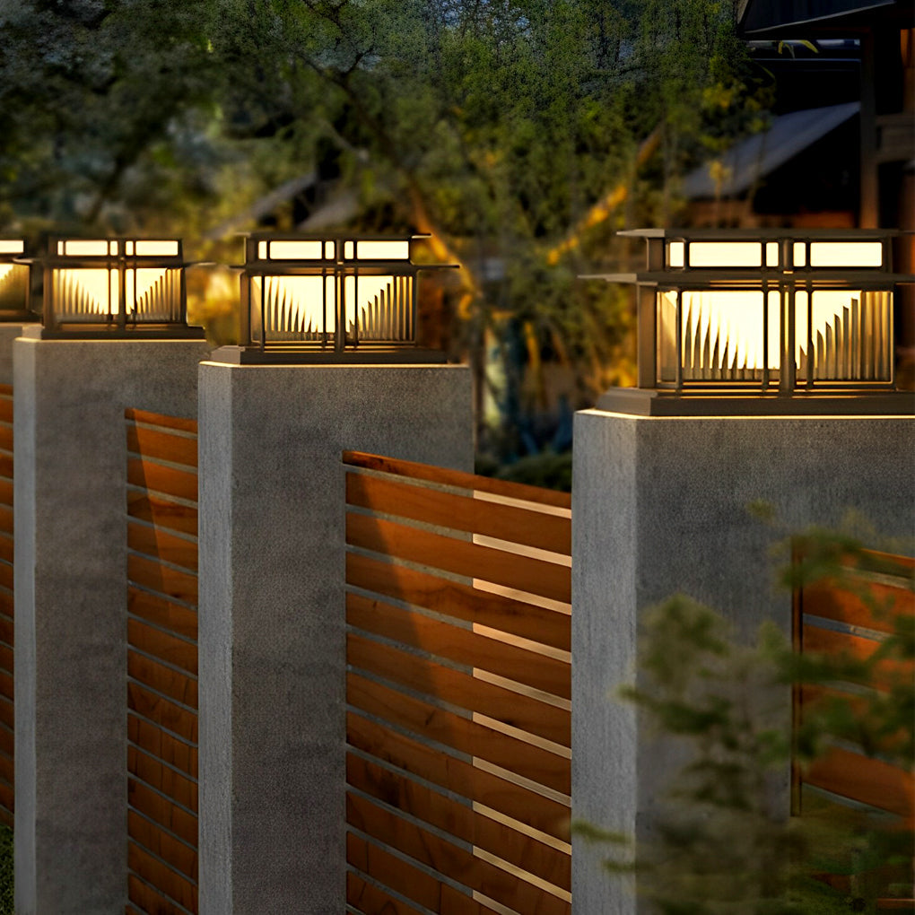 WINTHORPE OUTDOOR LED PILLAR LANTERN WITH WEATHERPROOF DESIGN