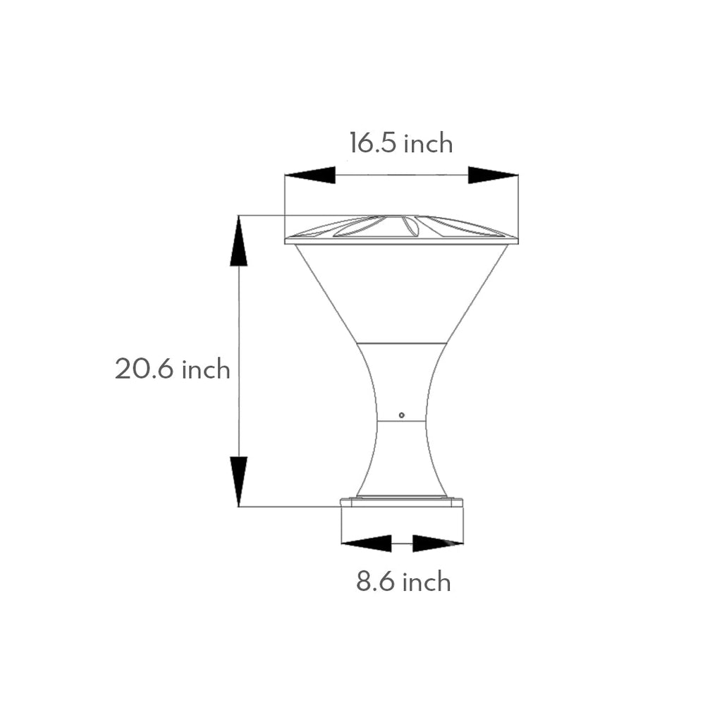 WINDSOR GLOW MODERN GARDEN POST LANTERN