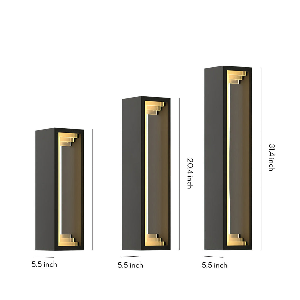THISTLEBROOK MODERN OUTDOOR WALL LIGHT IN STAINLESS STEEL