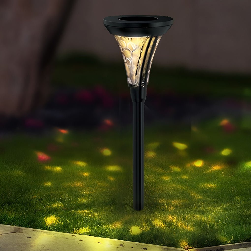 WINTHORPE SOLAR GLOWING PATHWAY LANTERNS WITH AQUA GLASS REFLECTORS
