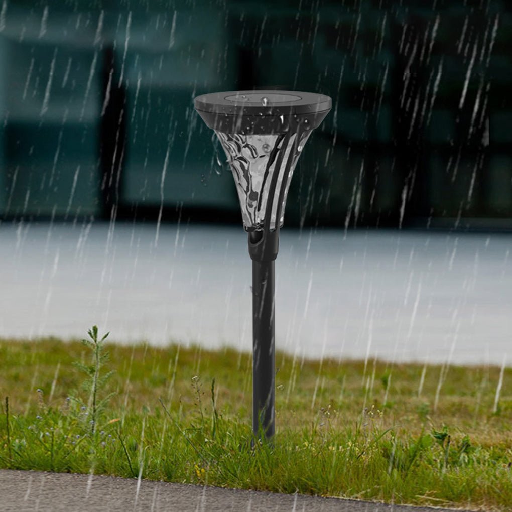 WINTHORPE SOLAR GLOWING PATHWAY LANTERNS WITH AQUA GLASS REFLECTORS