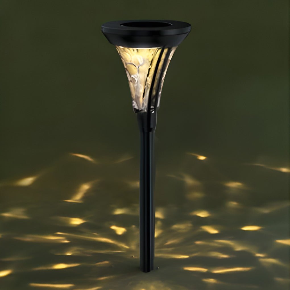 WINTHORPE SOLAR GLOWING PATHWAY LANTERNS WITH AQUA GLASS REFLECTORS