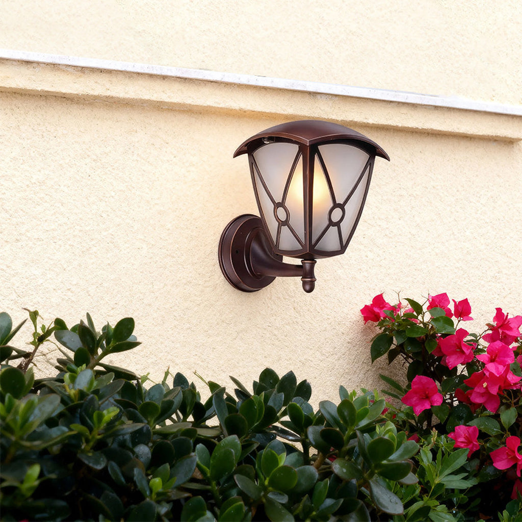WINTHORPE ALUMINUM OUTDOOR SCONCE WITH CLEAR GLASS SHADE
