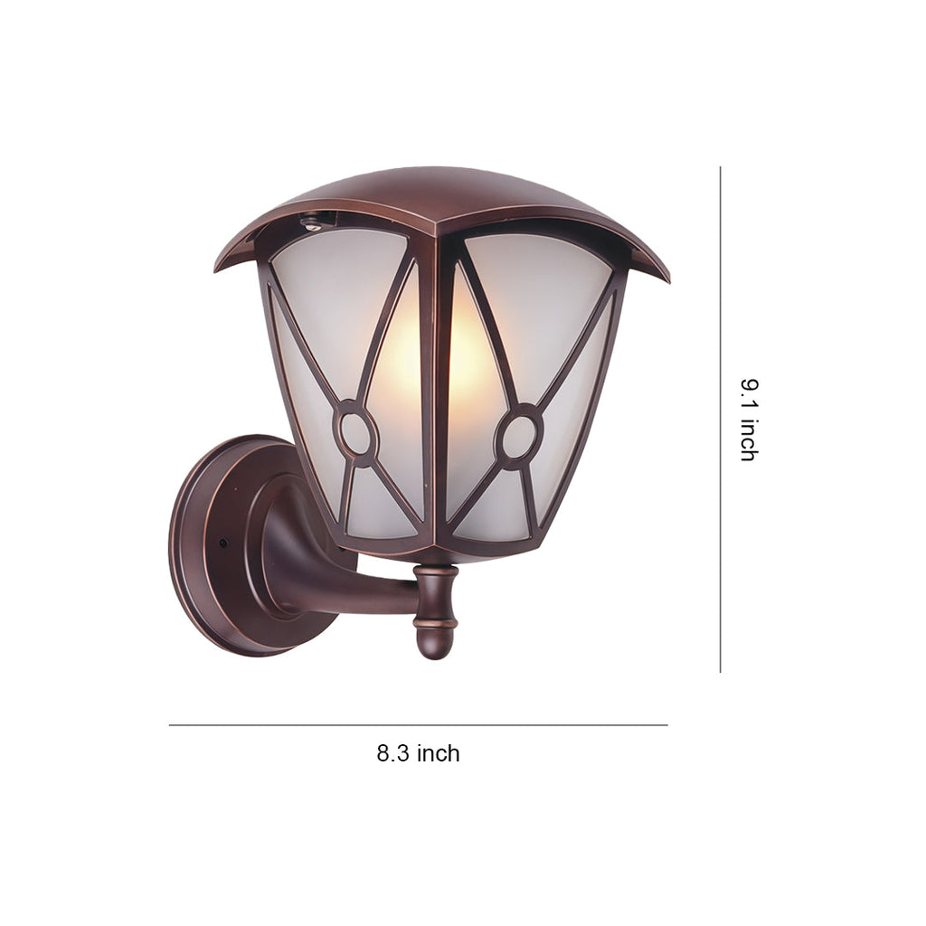 WINTHORPE ALUMINUM OUTDOOR SCONCE WITH CLEAR GLASS SHADE