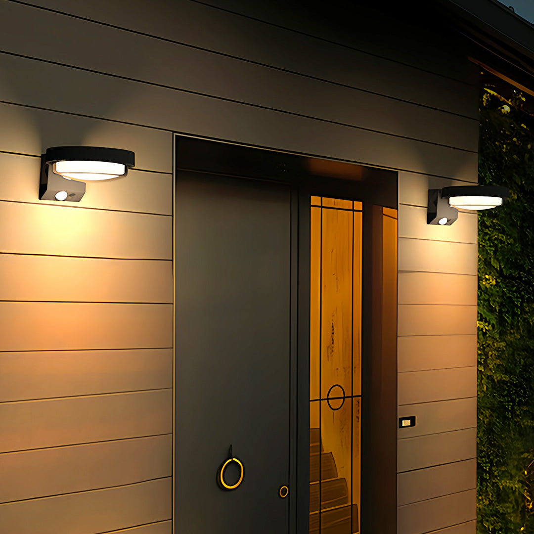 WINTHROP SOLAR WALL GUARDIAN LIGHTS, MOTION-ACTIVATED LED SET OF 2