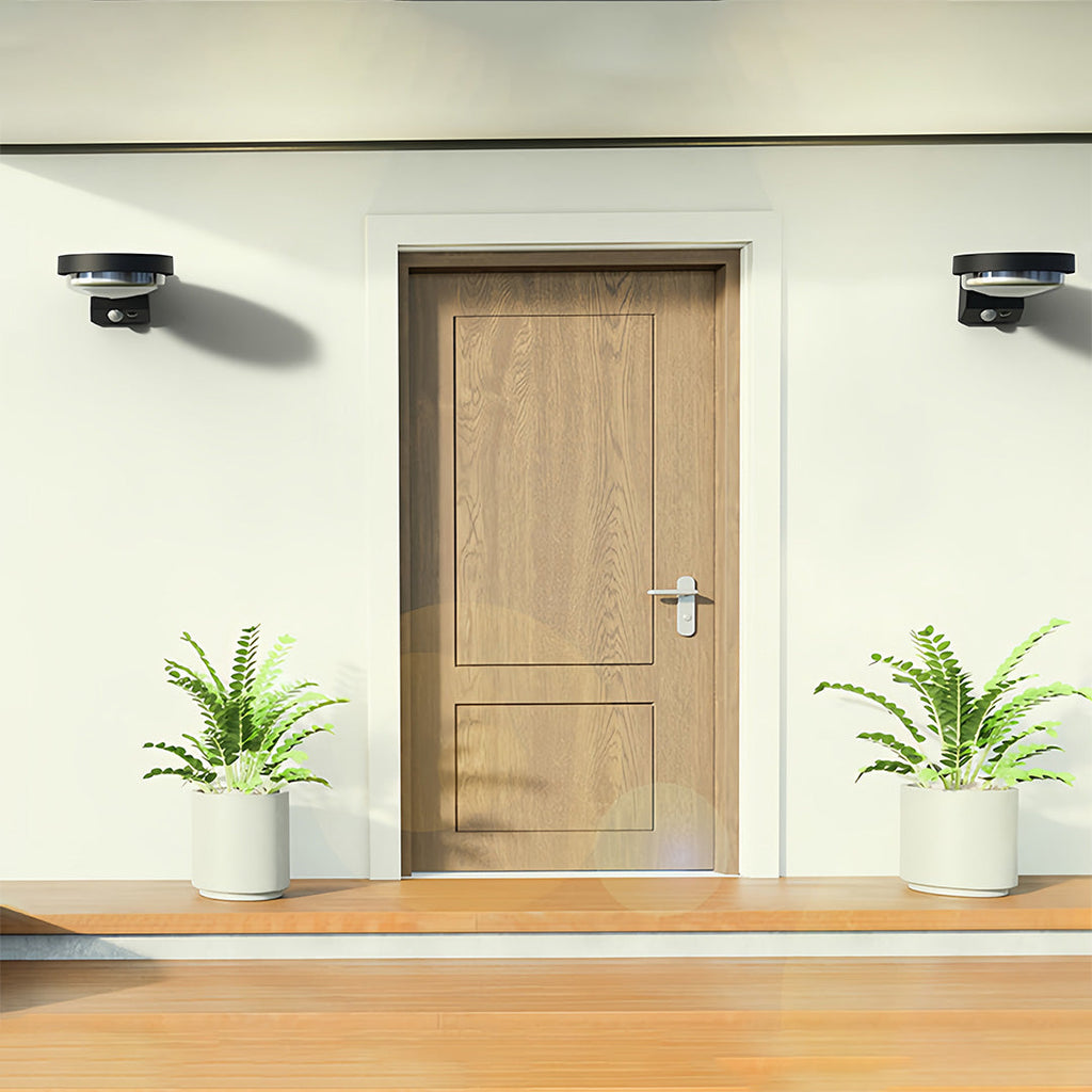 WINTHROP SOLAR WALL GUARDIAN LIGHTS, MOTION-ACTIVATED LED SET OF 2