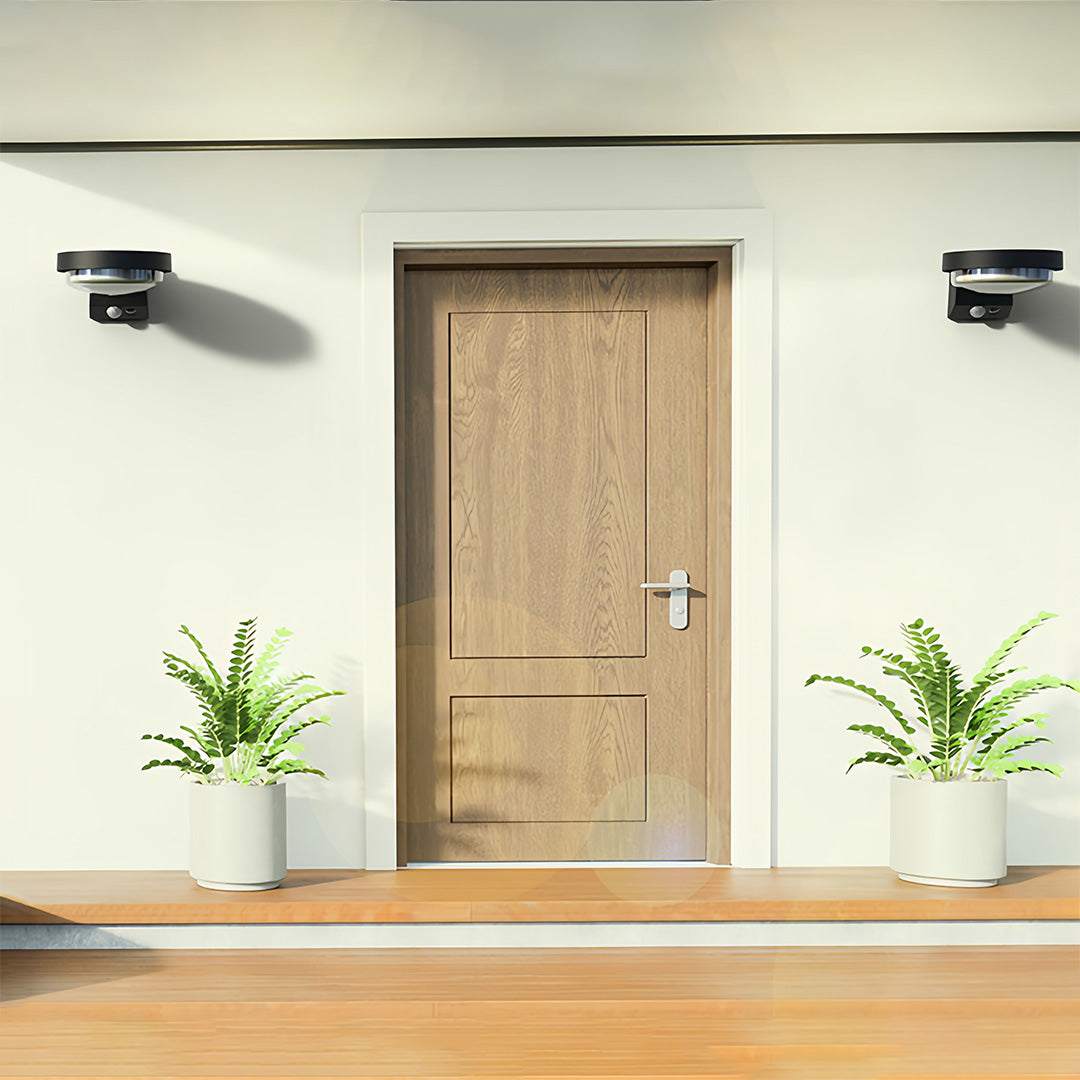 WINTHROP SOLAR WALL GUARDIAN LIGHTS, MOTION-ACTIVATED LED SET OF 2