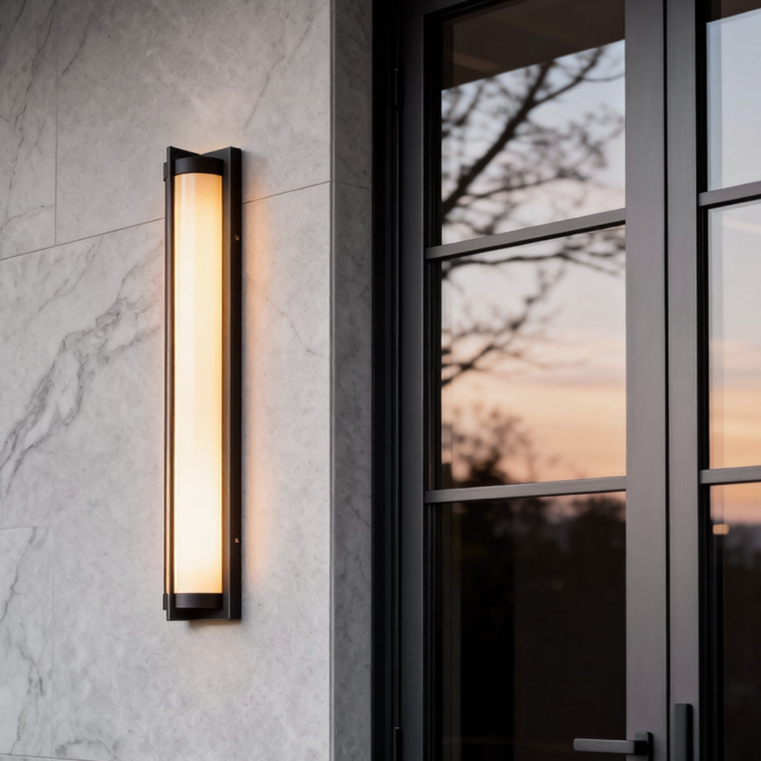 RAVENHURST NIGHTS BLACK MODERN OUTDOOR SCONCE LANTERN