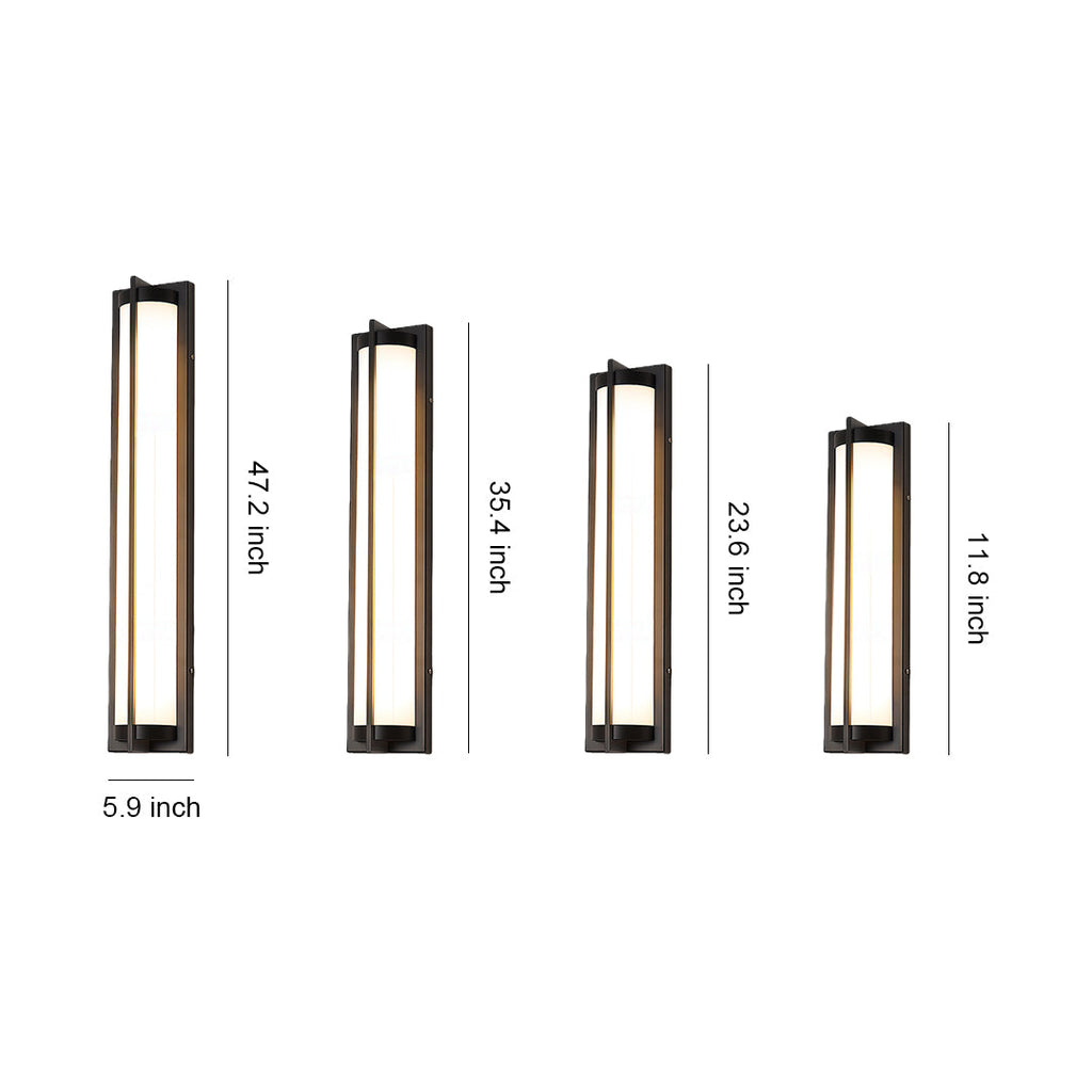 RAVENHURST NIGHTS BLACK MODERN OUTDOOR SCONCE LANTERN