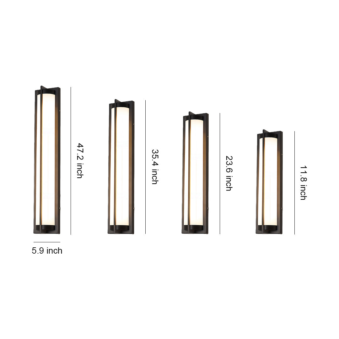 RAVENHURST NIGHTS BLACK MODERN OUTDOOR SCONCE LANTERN
