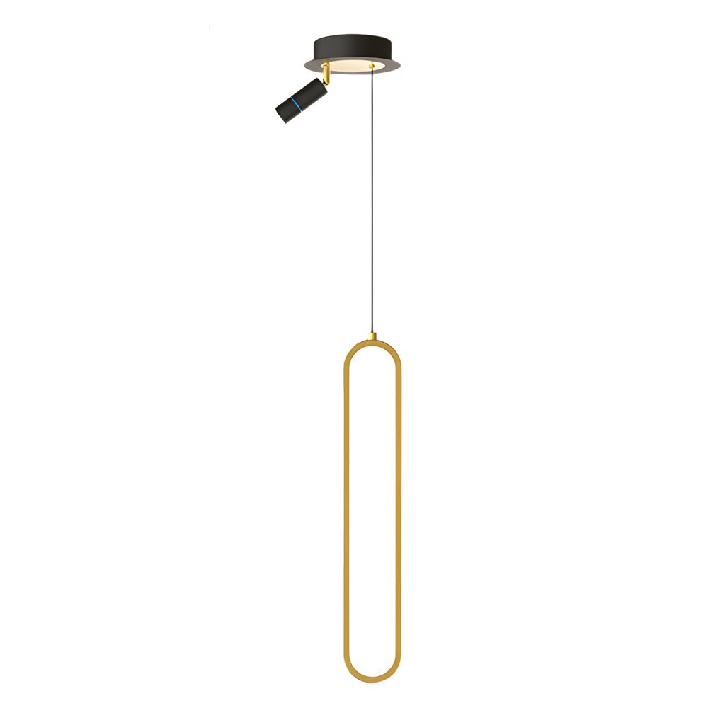 WINTHROP ALUMINUM OVAL PENDANT LIGHT WITH TRIPLE DIMMING SPOTLIGHTS