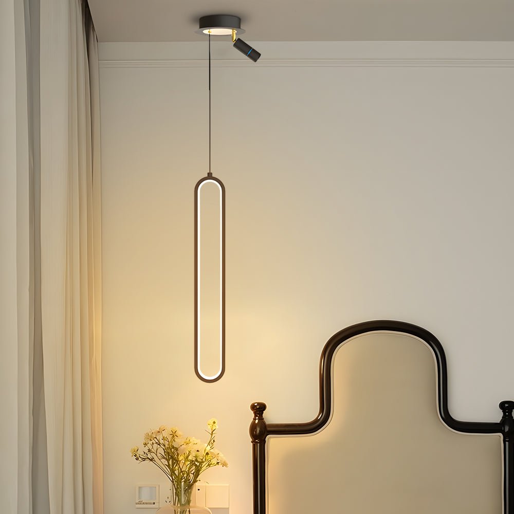 WINTHROP ALUMINUM OVAL PENDANT LIGHT WITH TRIPLE DIMMING SPOTLIGHTS