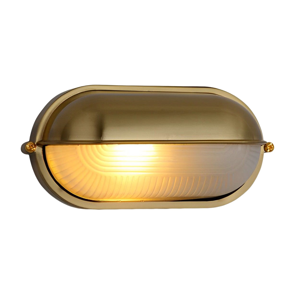 WINTERBOURNE RUSTIC OVAL BULKHEAD LANTERN