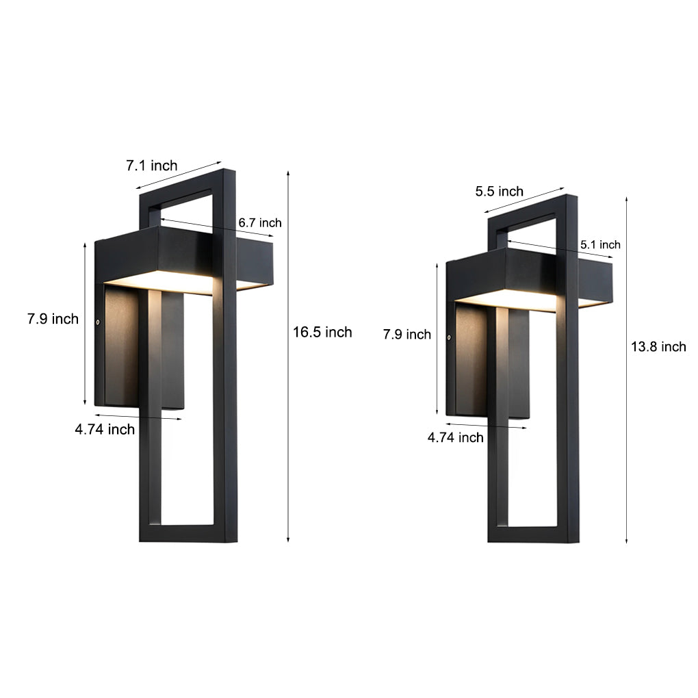 RAVENHALL MODERN RECTANGULAR OUTDOOR LED WALL LIGHT