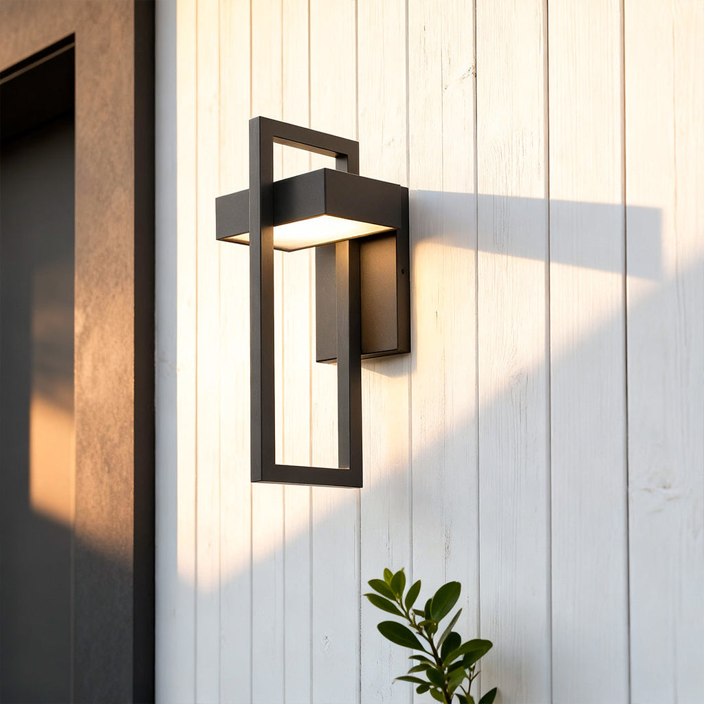 RAVENHALL MODERN RECTANGULAR OUTDOOR LED WALL LIGHT