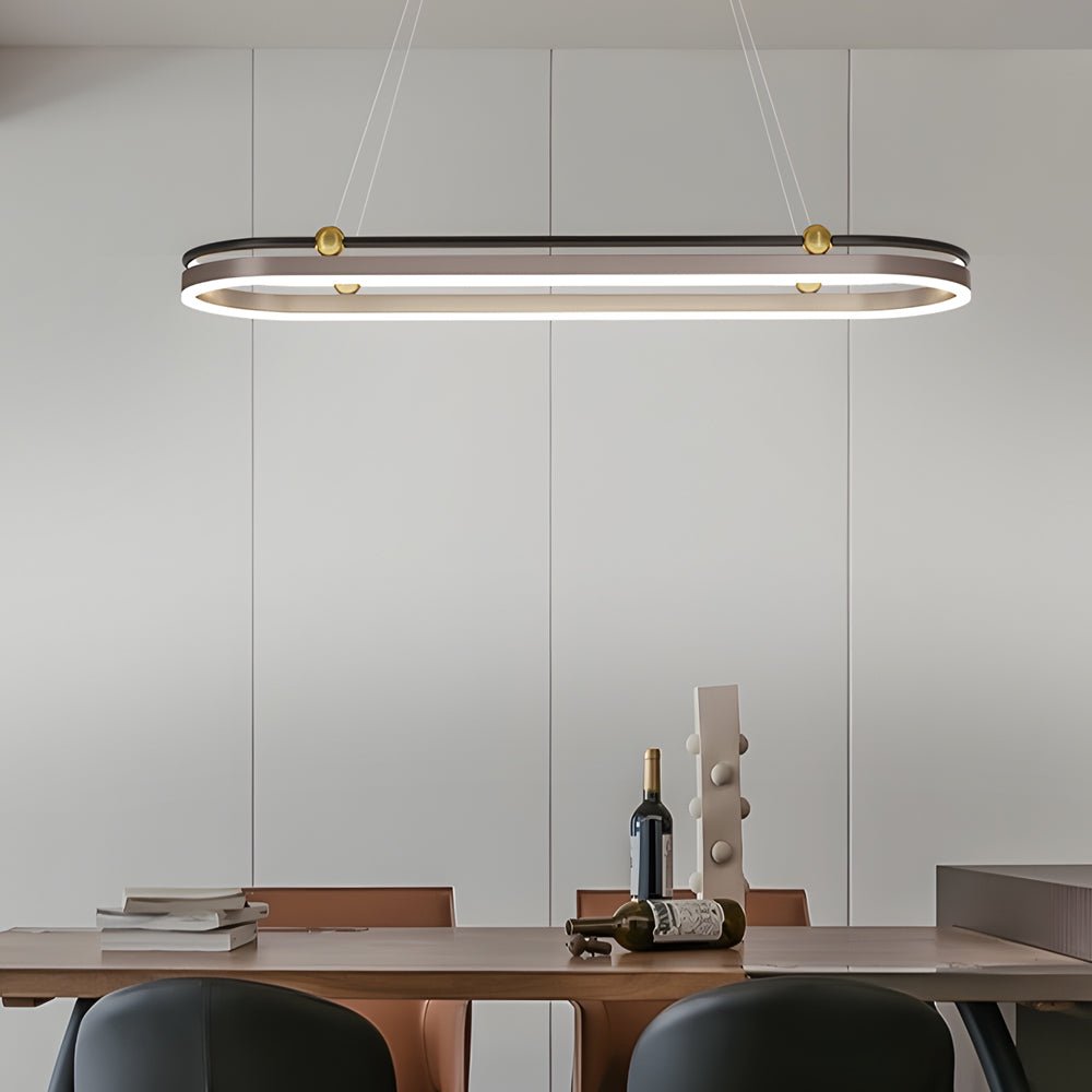 WINTERBOURNE ALUMINUM OVAL DINING CHANDELIER