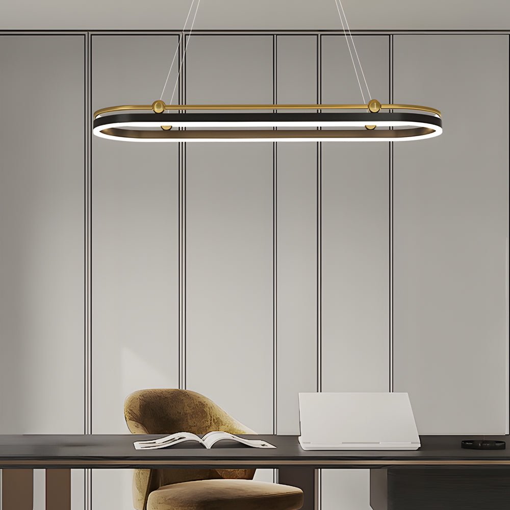 WINTERBOURNE ALUMINUM OVAL DINING CHANDELIER