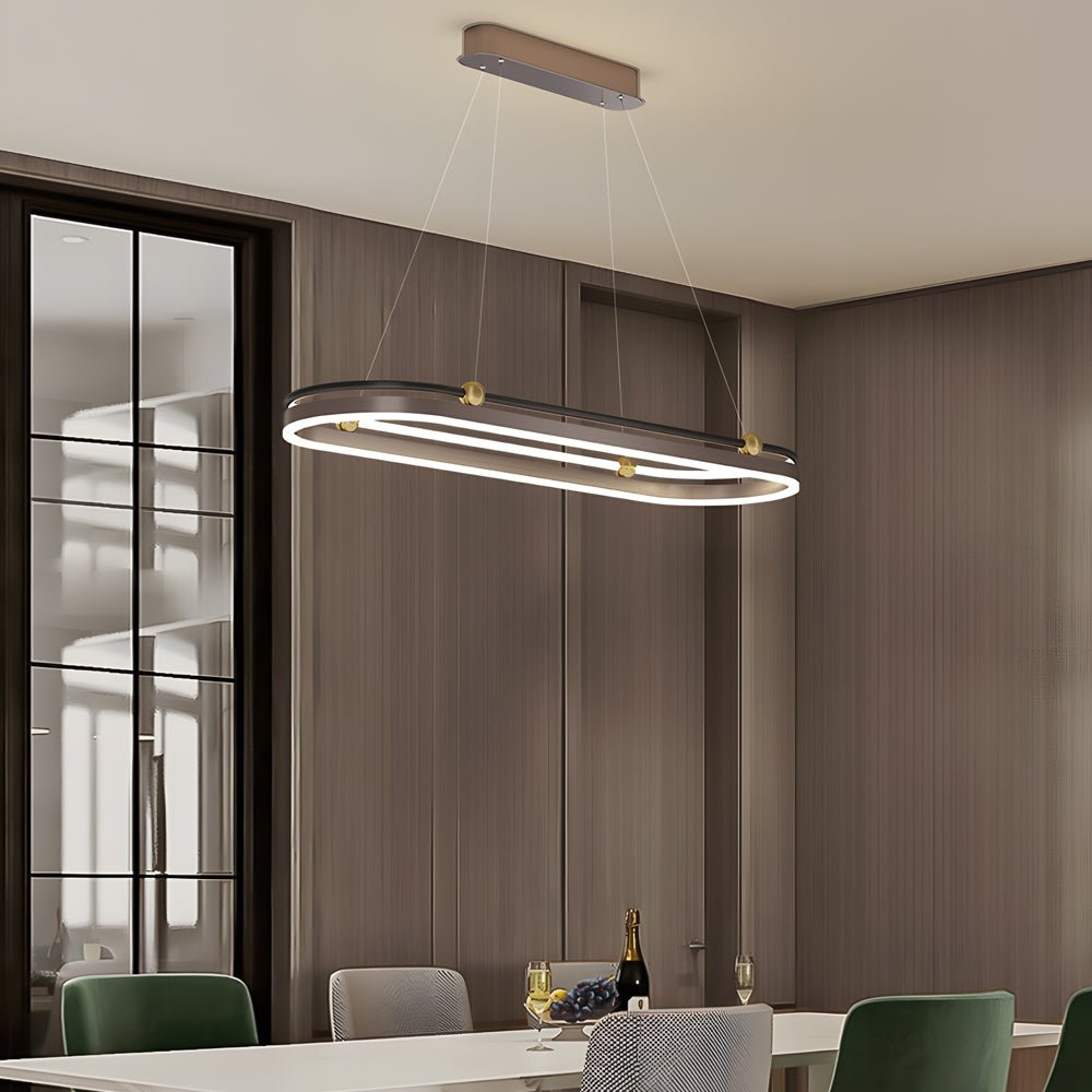 WINTERBOURNE ALUMINUM OVAL DINING CHANDELIER