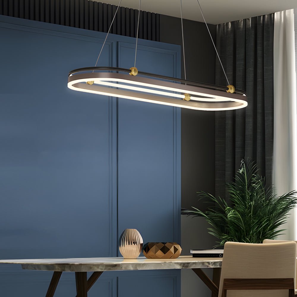 WINTERBOURNE ALUMINUM OVAL DINING CHANDELIER