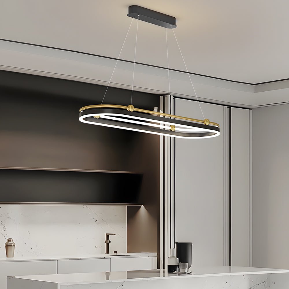 WINTERBOURNE ALUMINUM OVAL DINING CHANDELIER